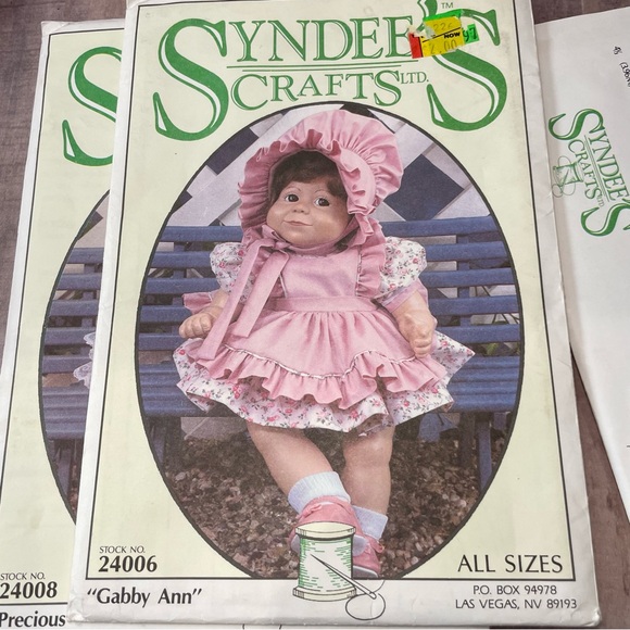 Syndee's Crafts - Clothes Patterns Uncut Victoria Gabby Ann Precious Doll Dress - Picture 6 of 10
